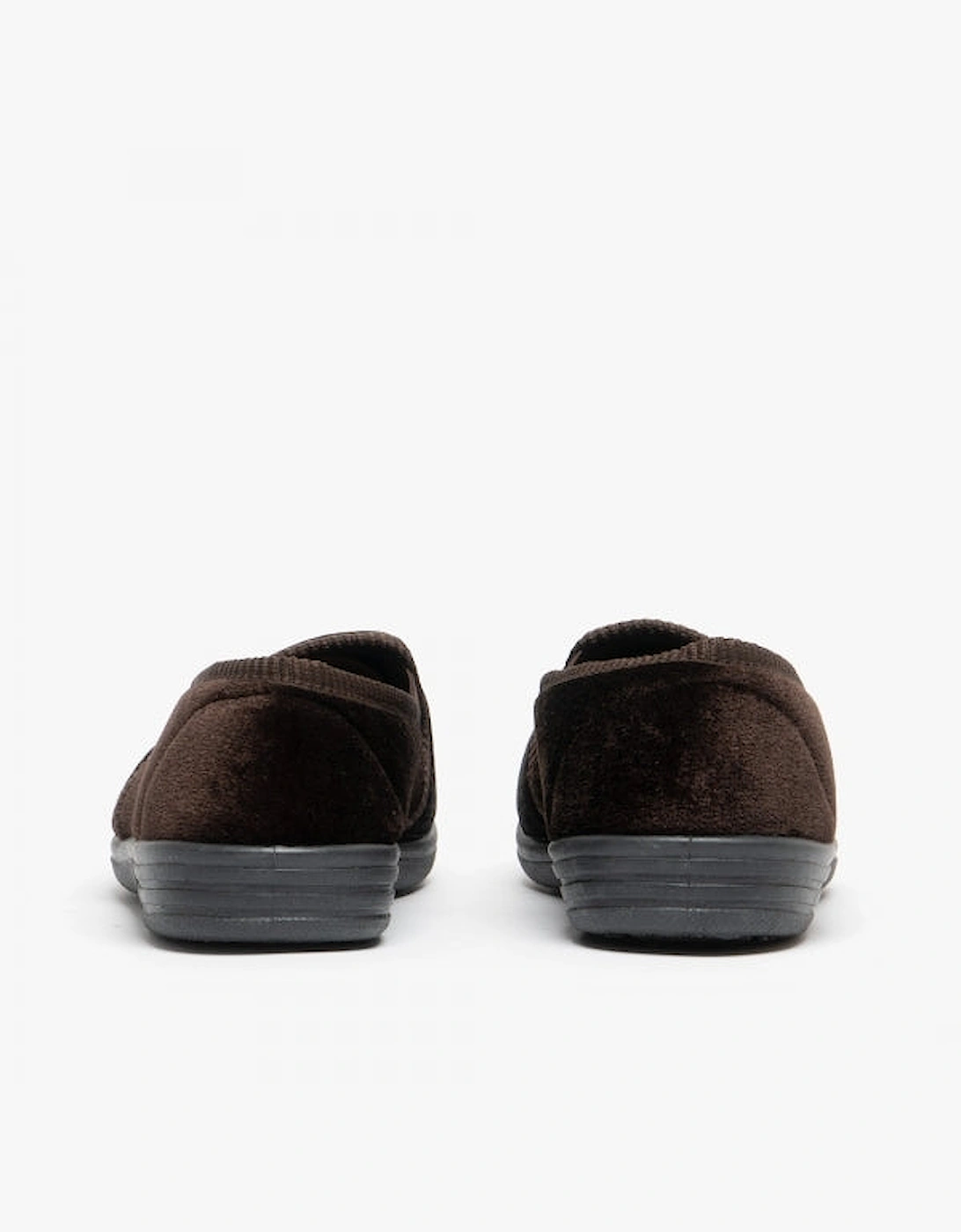 KEVIN Mens Full Slippers Brown