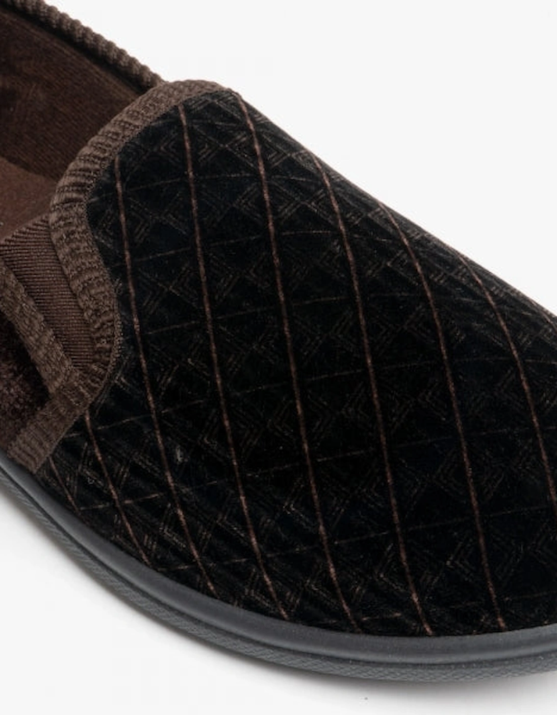 KEVIN Mens Full Slippers Brown