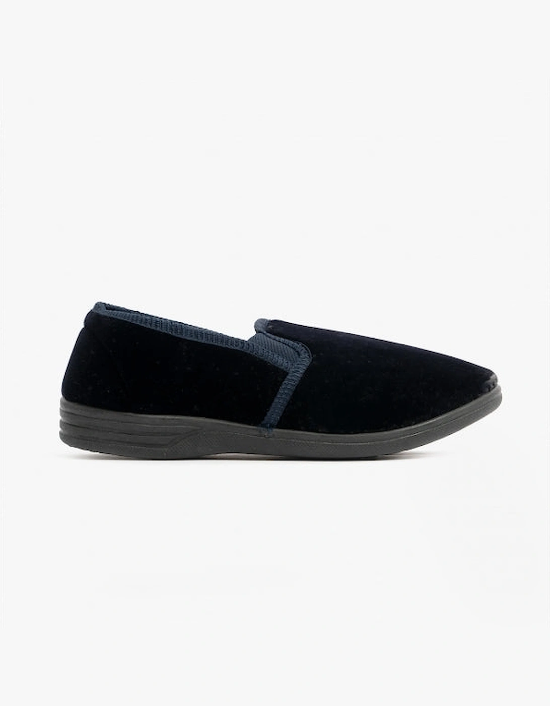 ROSS Mens Full Slippers Navy, 6 of 5