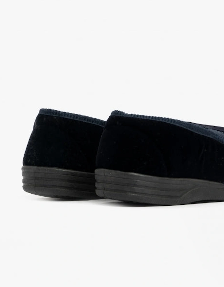 ROSS Mens Full Slippers Navy