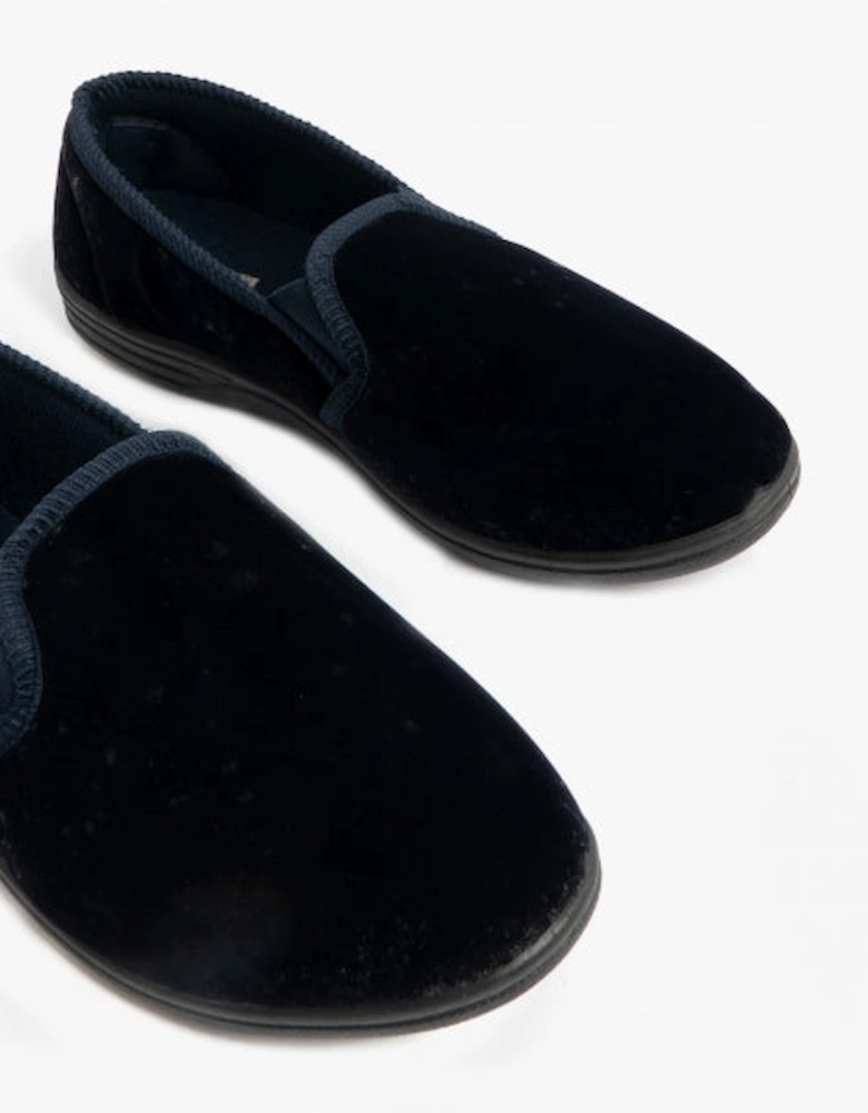 ROSS Mens Full Slippers Navy