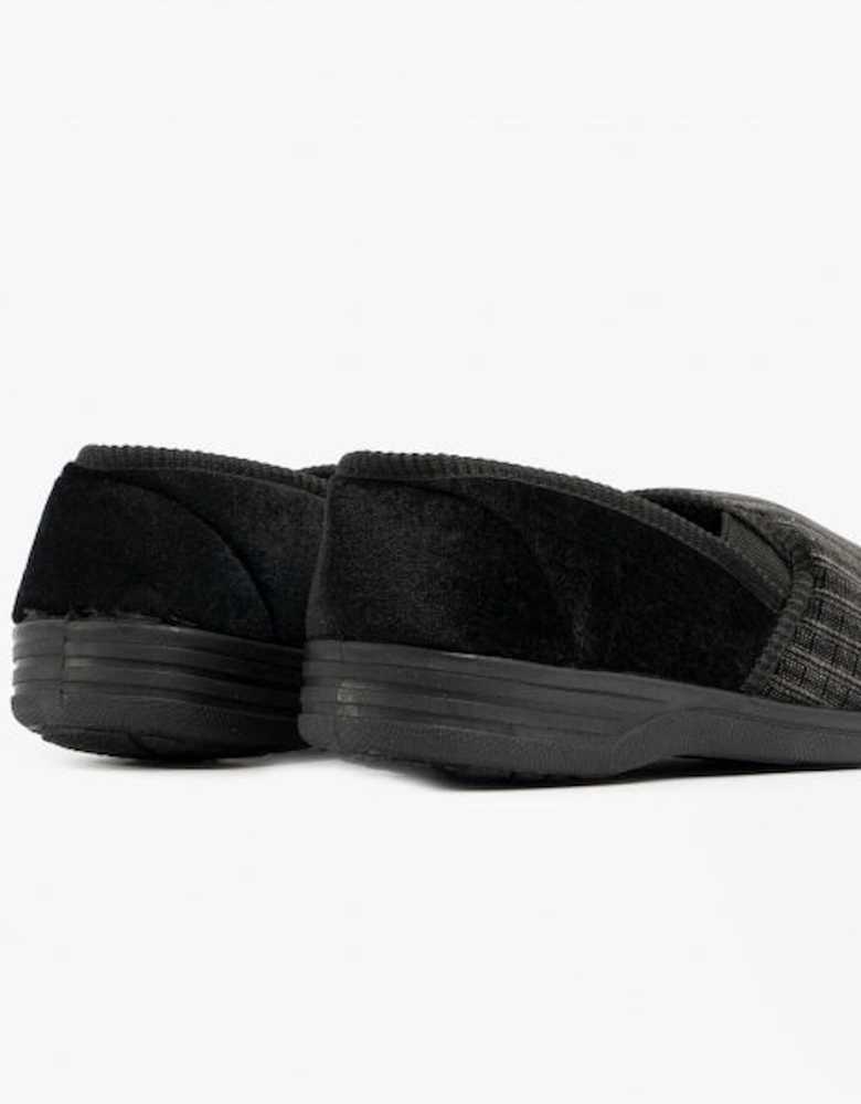 RICHARD Mens Full Slippers Black