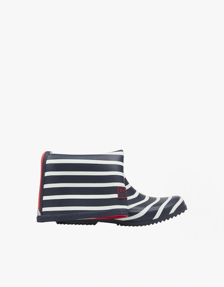 ROLL UP WELLY Boys Rubber Wellies Navy Stripe