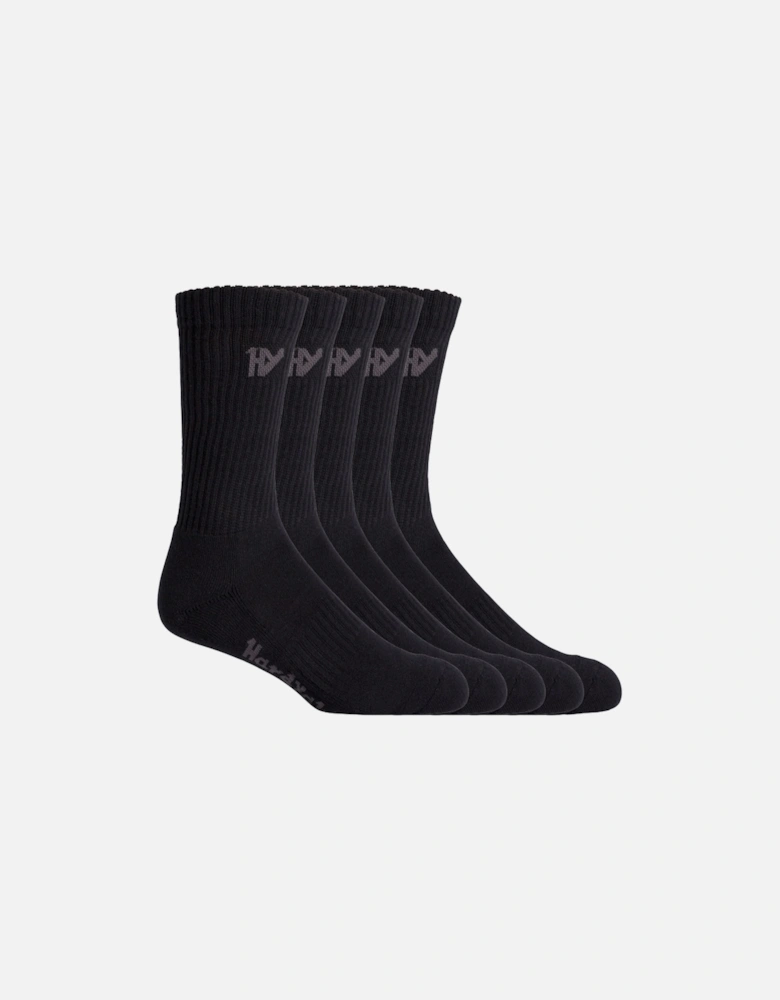 CREW FIVE PACK WORKSOCK Mens Socks Black