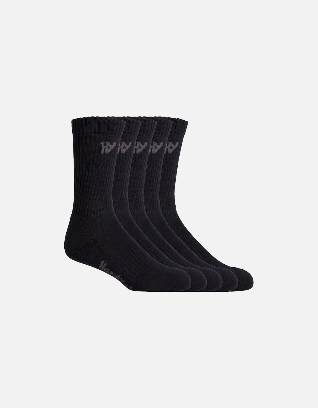 CREW FIVE PACK WORKSOCK Mens Socks Black, 3 of 2