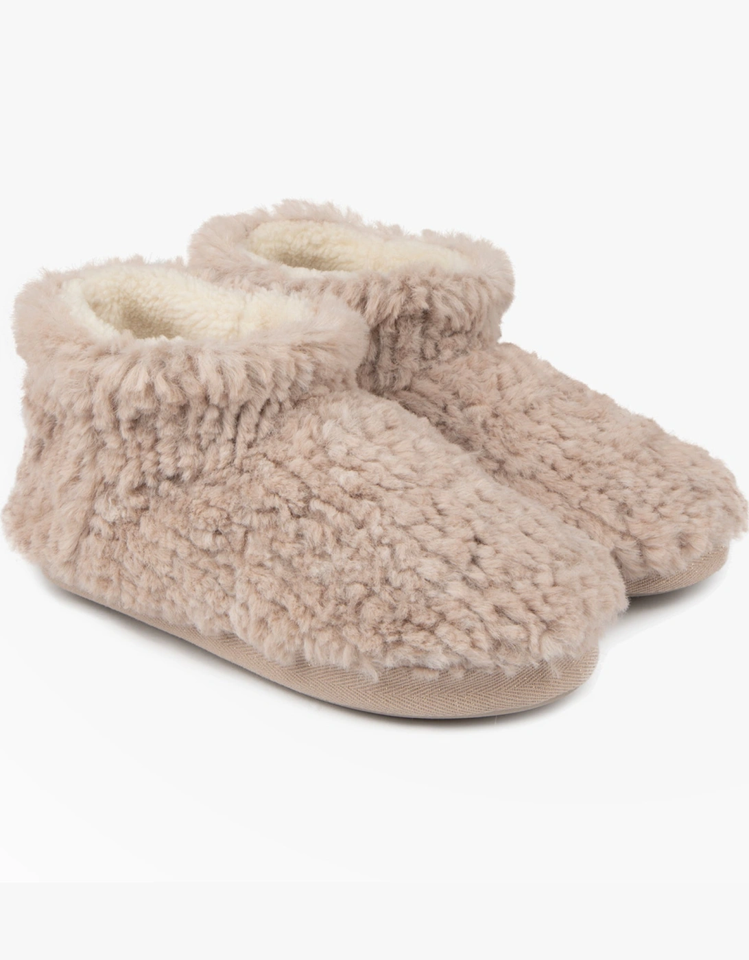 FAUX FUR SHORT Boot Slippers Womens Oat