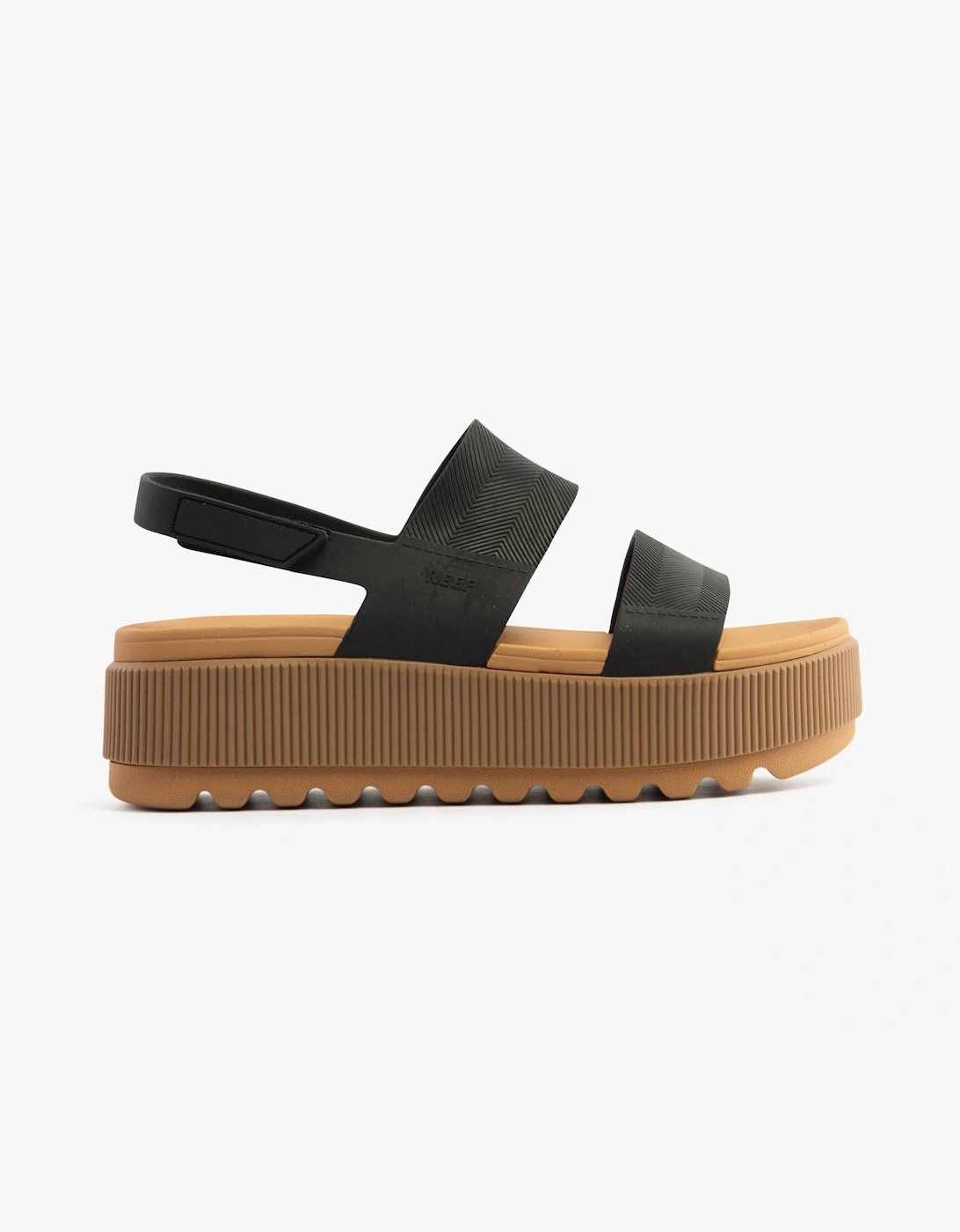 Women's Reef WATER VISTA HIGHER Womens Platform  Sandals Black/Tan - Size: 7
