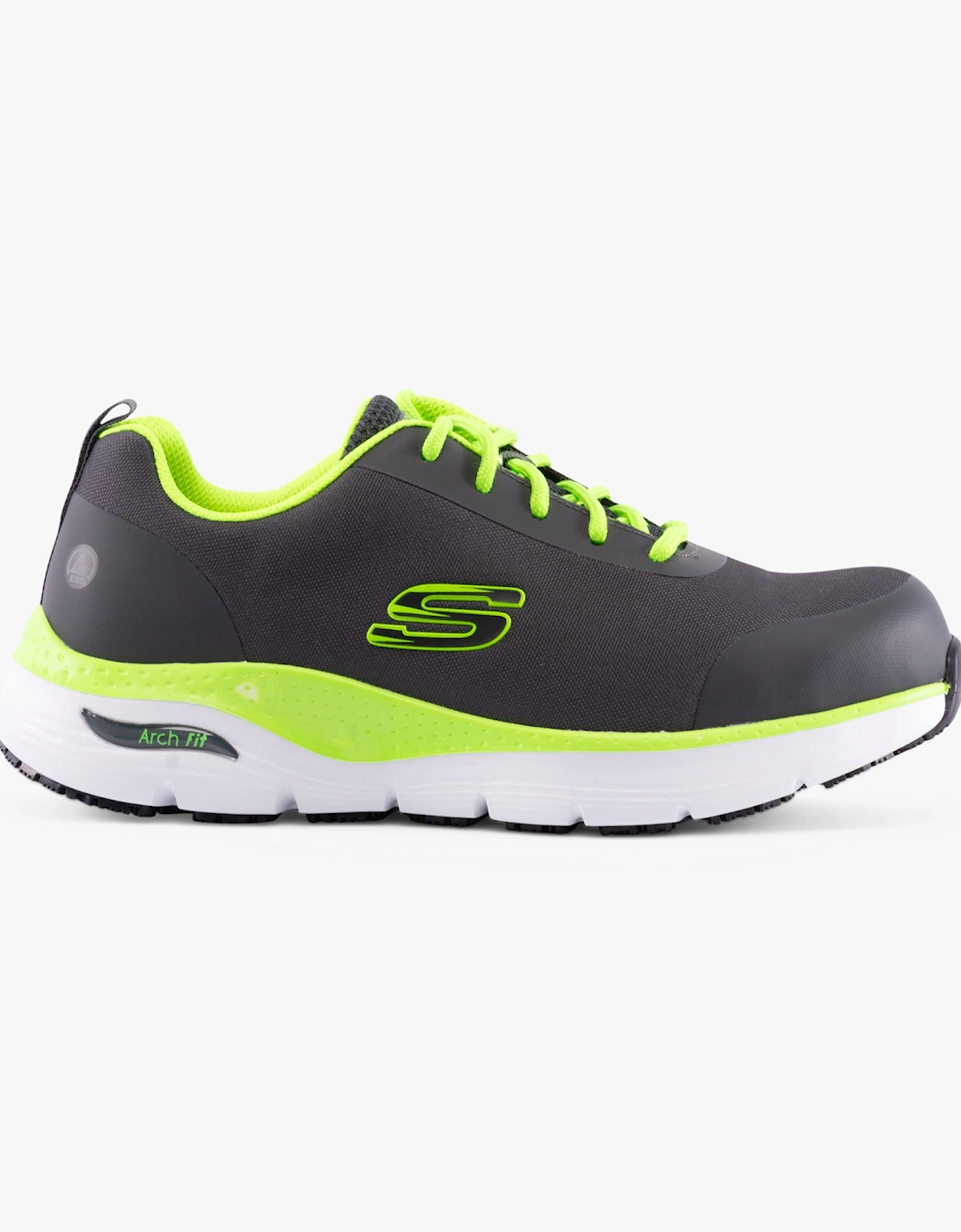 200086EC/CCLM ARCH FIT SR - RINGSTAP Mens Safety Trainers Charcoal/Lime, 6 of 5