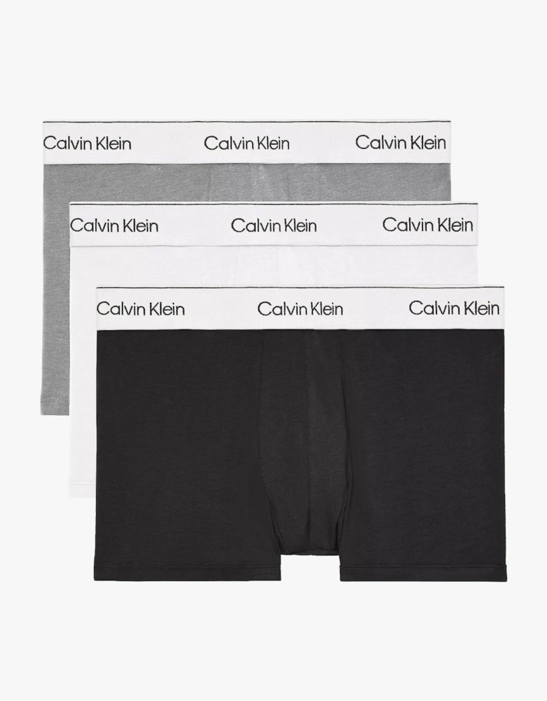 MODERN COTTON STRETCH Mens 3 Pack Trunks Multicoloured