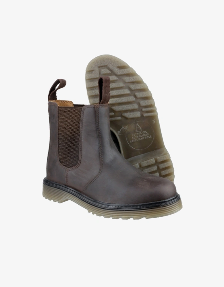 CHELMSFORD Unisex Leather Chelsea Boots Brown