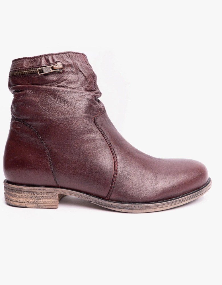 DANA Womens Ankle Boots Burgundy