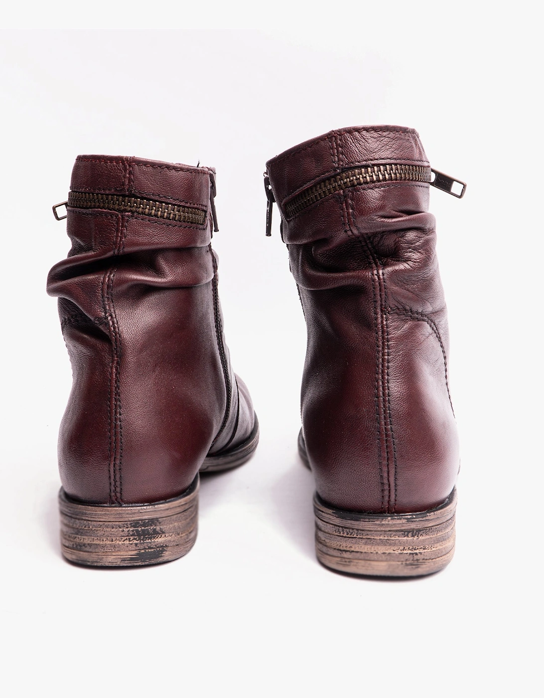 DANA Womens Ankle Boots Burgundy