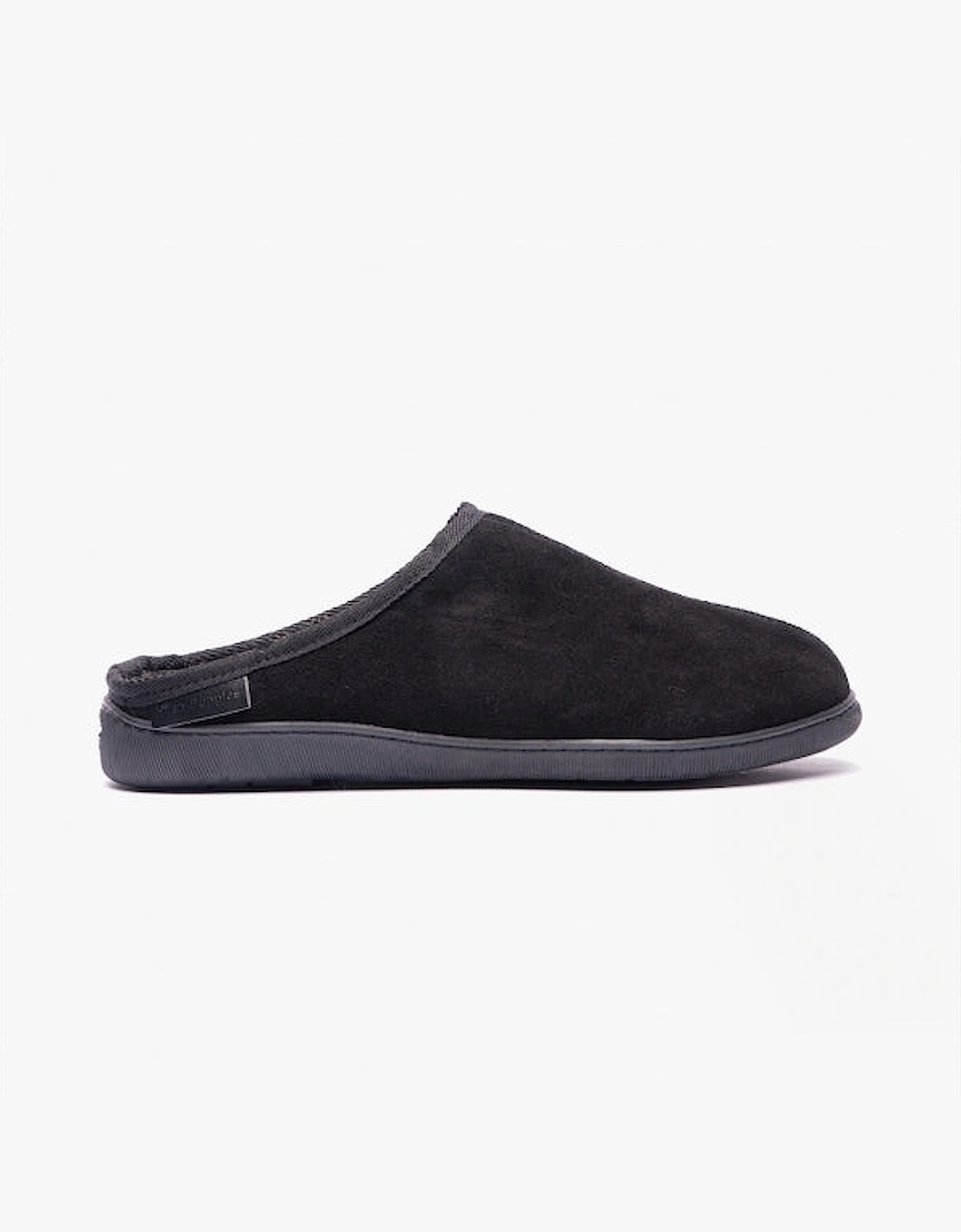 Hush Puppies Men's Hush Puppies ASHTON Mens Leather Mule Slippers Black