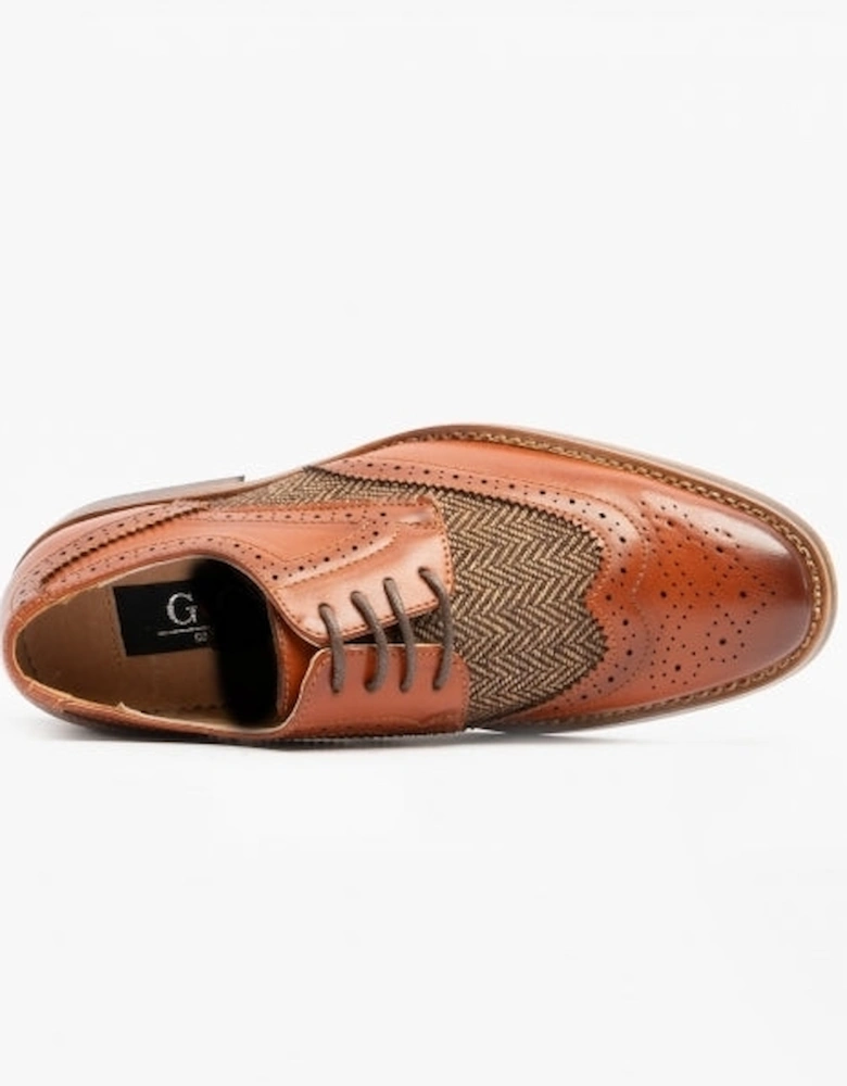 DANIEL JNR Boys Lace Up Brogues Tan