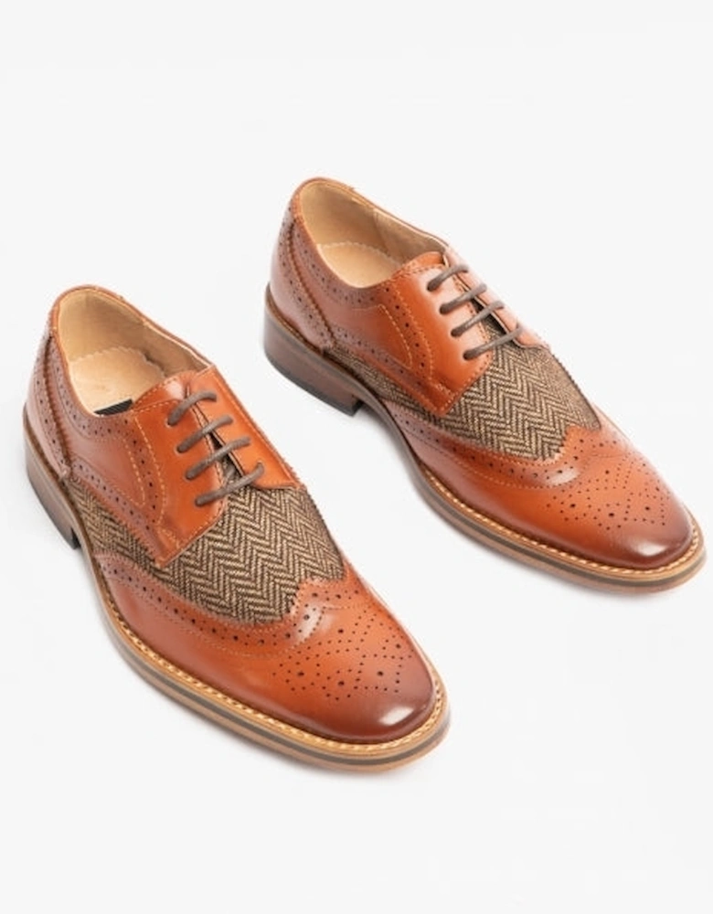 DANIEL JNR Boys Lace Up Brogues Tan