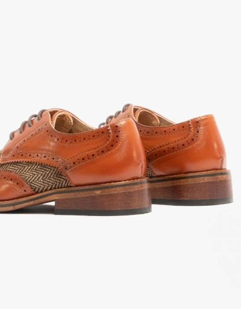 DANIEL JNR Boys Lace Up Brogues Tan