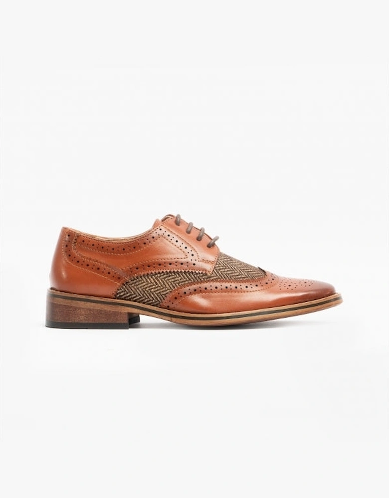 DANIEL JNR Boys Lace Up Brogues Tan