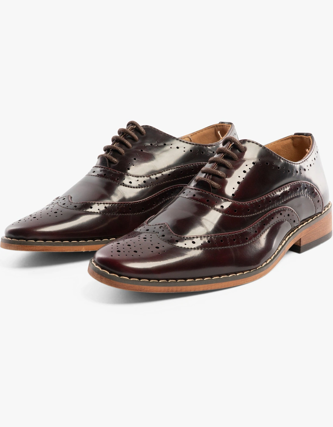 MASON JNR Boys Wingtip Brogues Oxblood