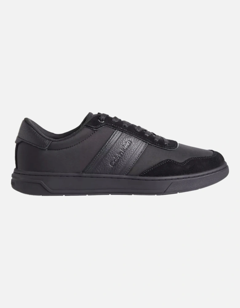 LOW TOP LACE UP MIX Mens Trainers Triple Black