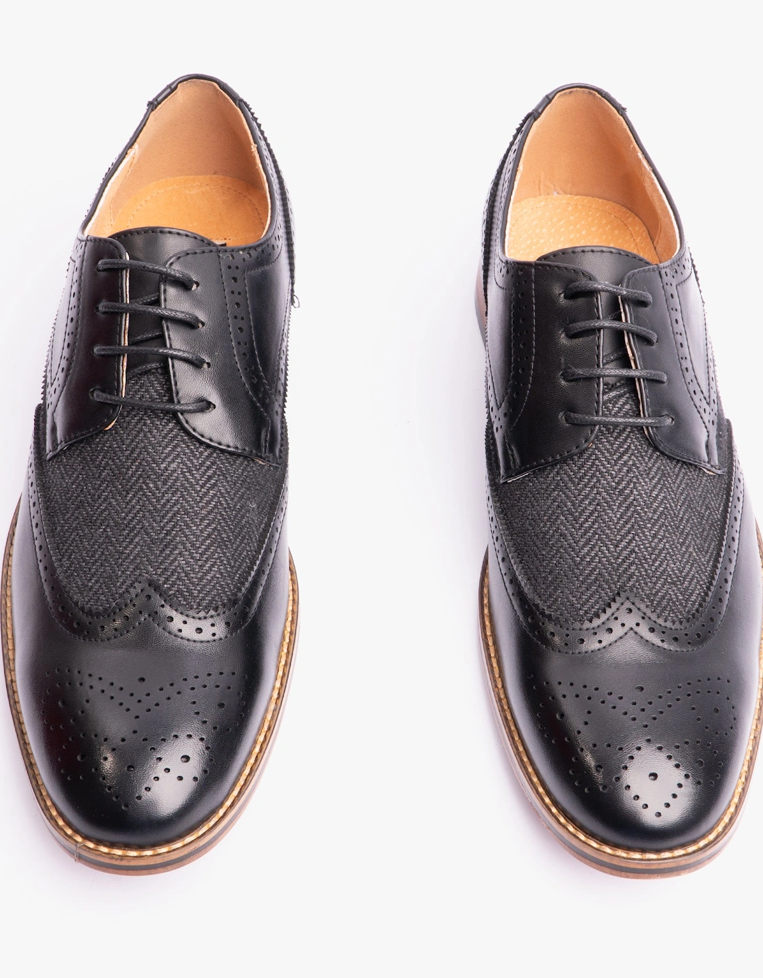 DANIEL Mens Lace Up Brogues Black