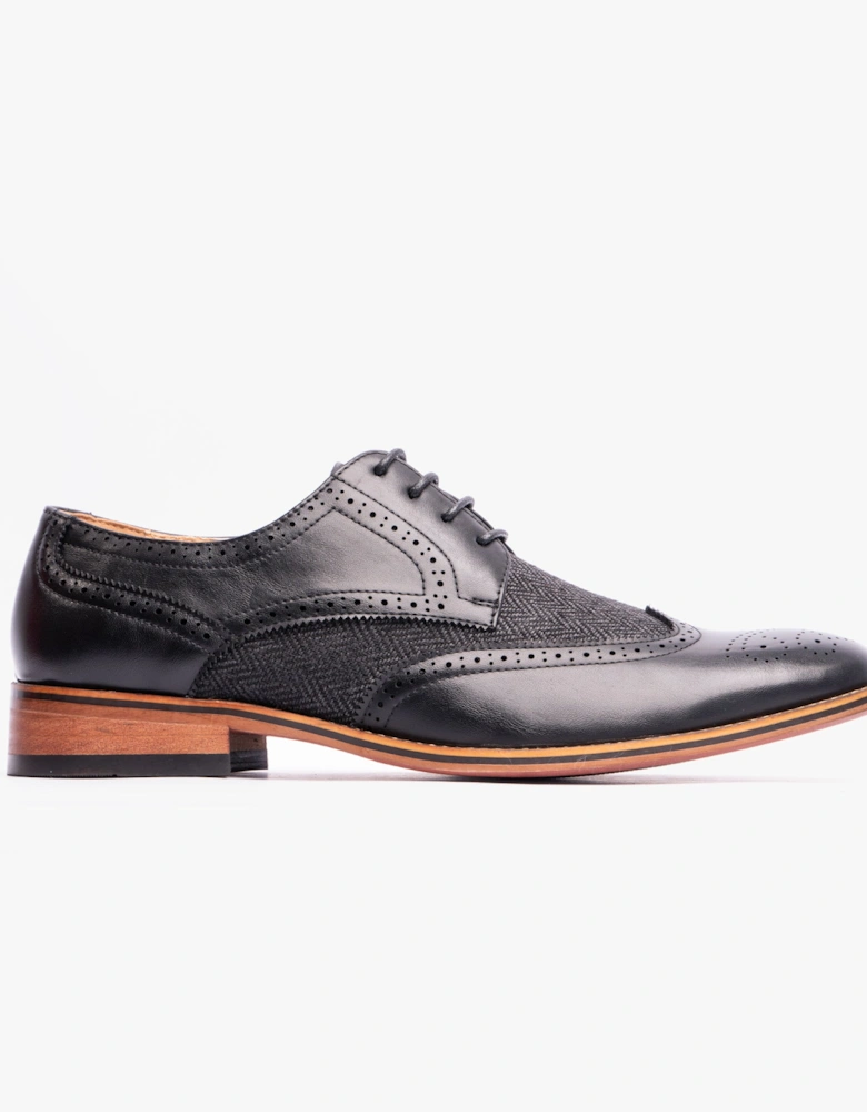 DANIEL Mens Lace Up Brogues Black