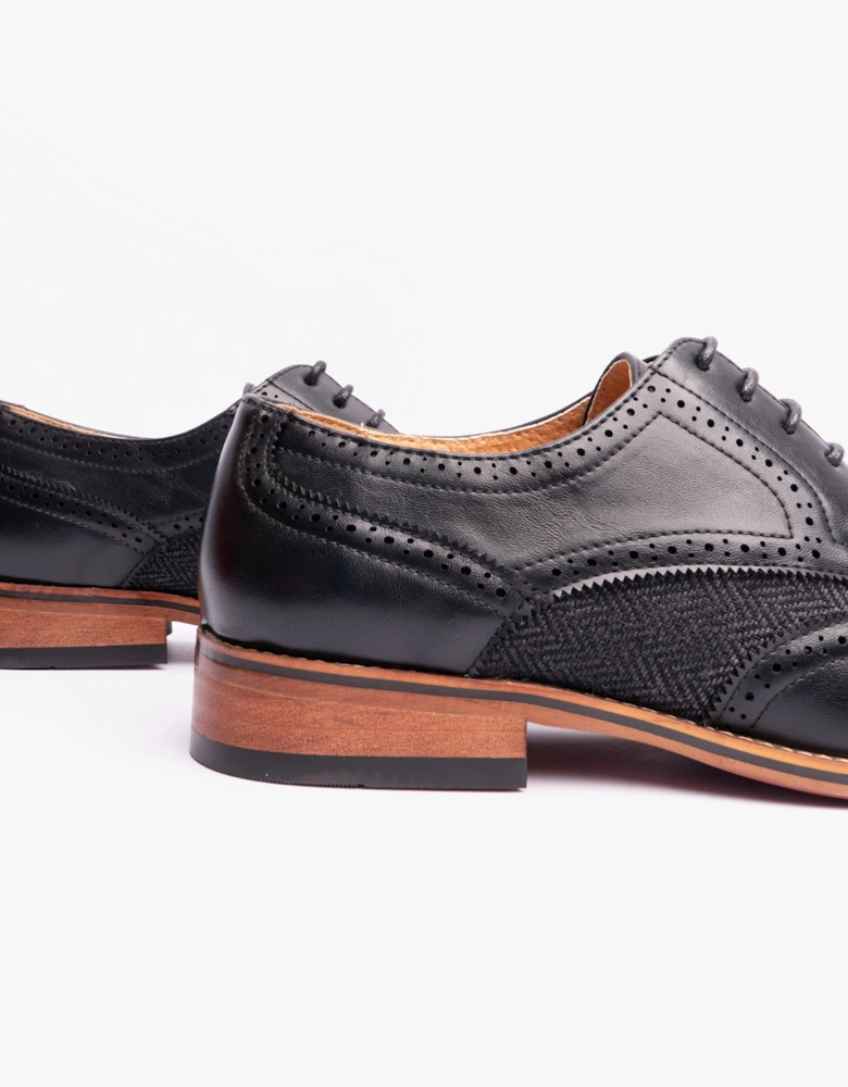 DANIEL Mens Lace Up Brogues Black