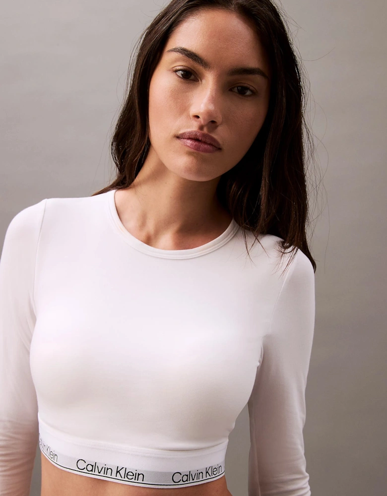 MODERN COTTON Womens T-Shirt Bralette White