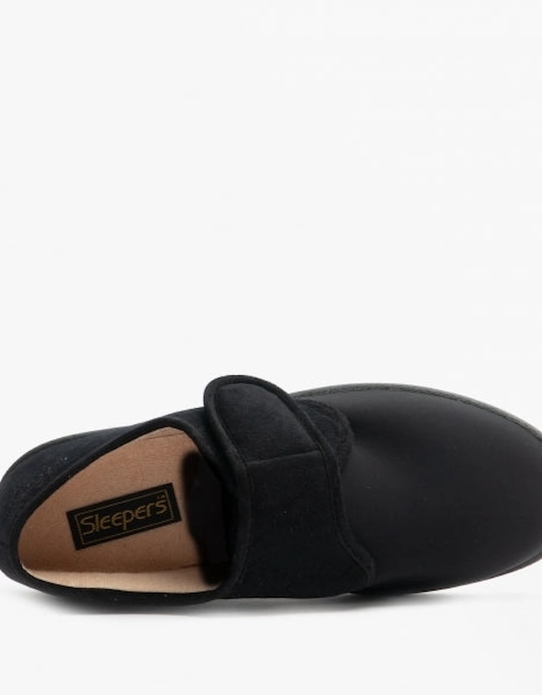 ARTHUR Mens Super Wide Full Slippers Black