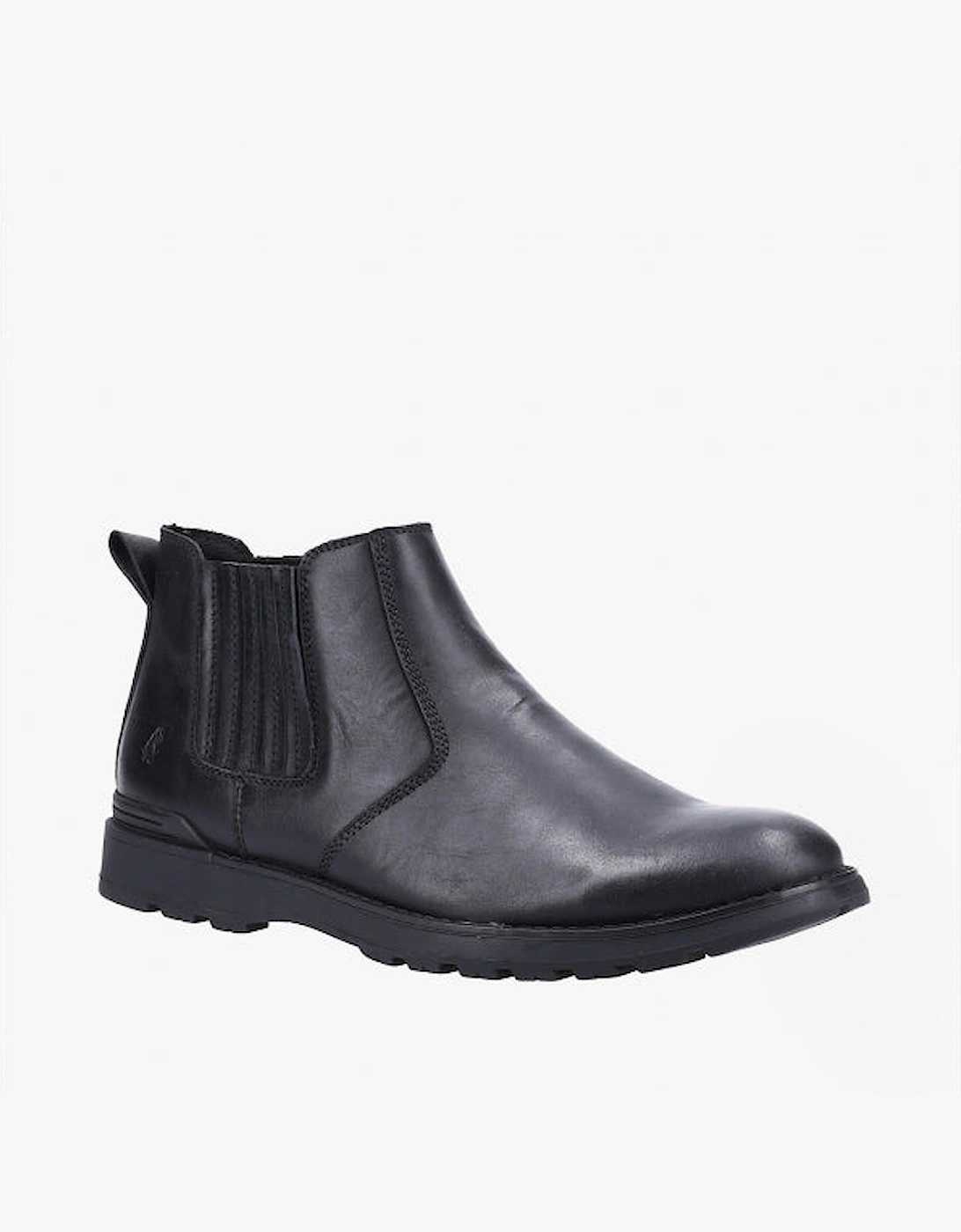 GARY Mens Leather Chelsea Boots Black