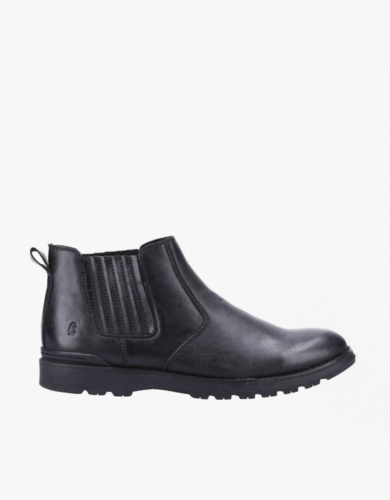 GARY Mens Leather Chelsea Boots Black