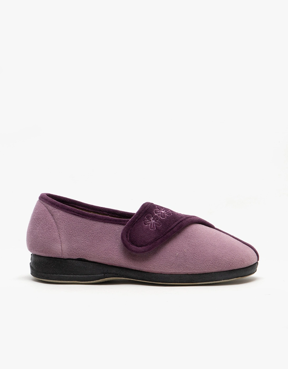 GEMMA Womens Full Slippers Purple/Lilac, 4 of 3