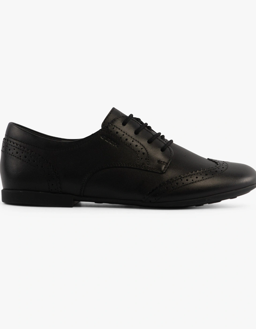 PLIE Girls Leather Brogue School Shoes Black