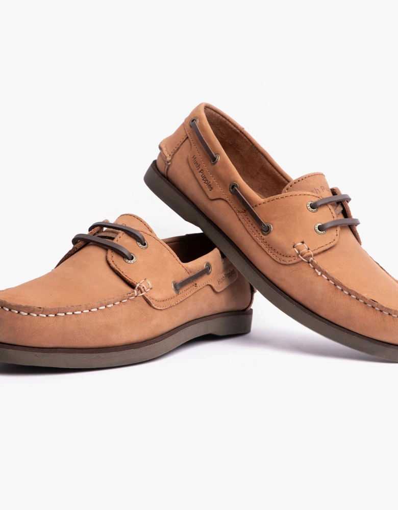 HENRY Mens Boat Shoes Tan