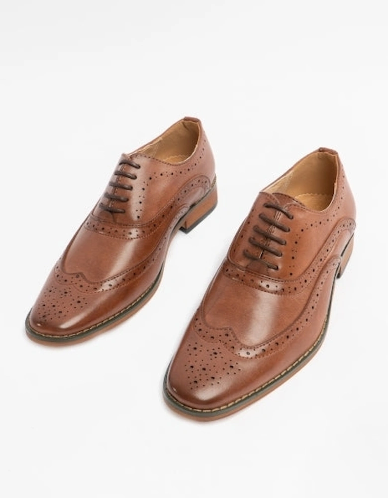 MASON JNR Boys Wingtip Brogues Brown