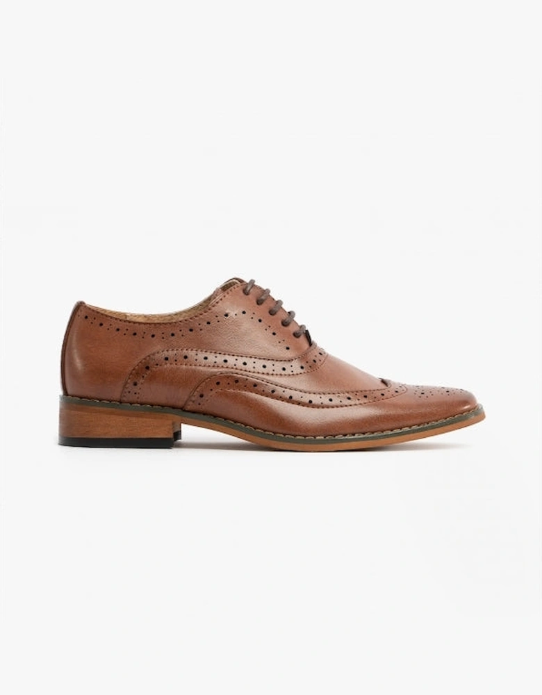 MASON JNR Boys Wingtip Brogues Brown