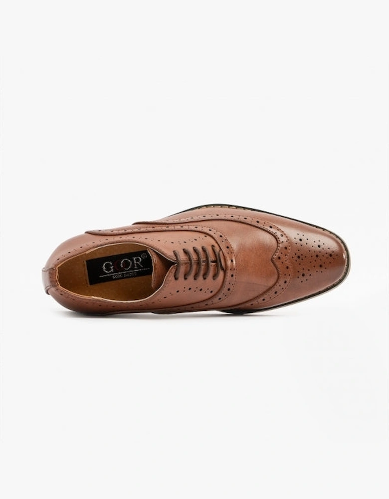 MASON JNR Boys Wingtip Brogues Brown