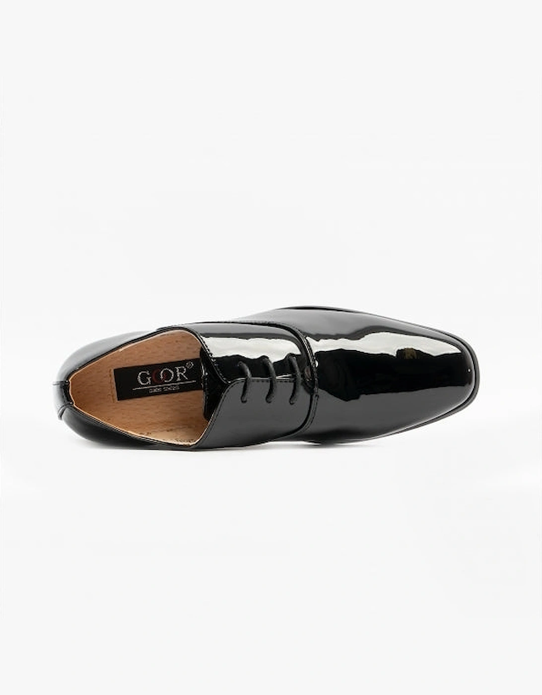 ROONEY JNR Boys Patent Dress Shoes Black