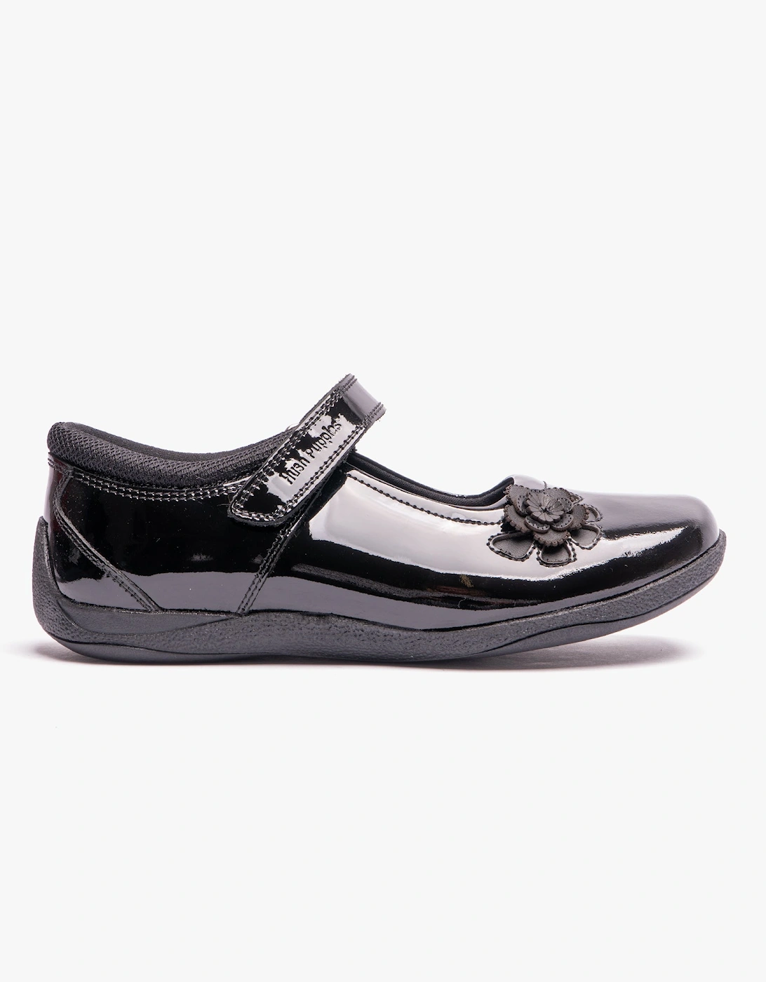 JESSICA Girls School Shoes Patent Black, 10 of 9