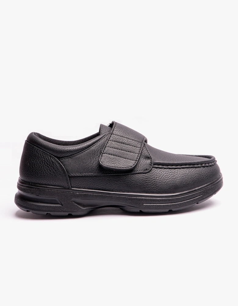 TONY Mens Touch Fasten Shoes Black