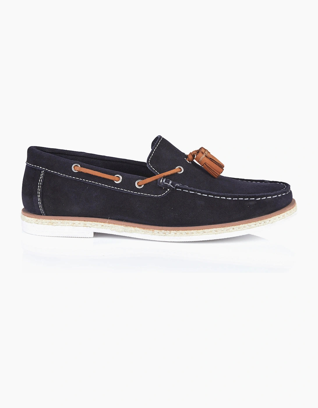 Silver Street London Men's Silver Street London MILFORD Mens Loafers Navy - Cream