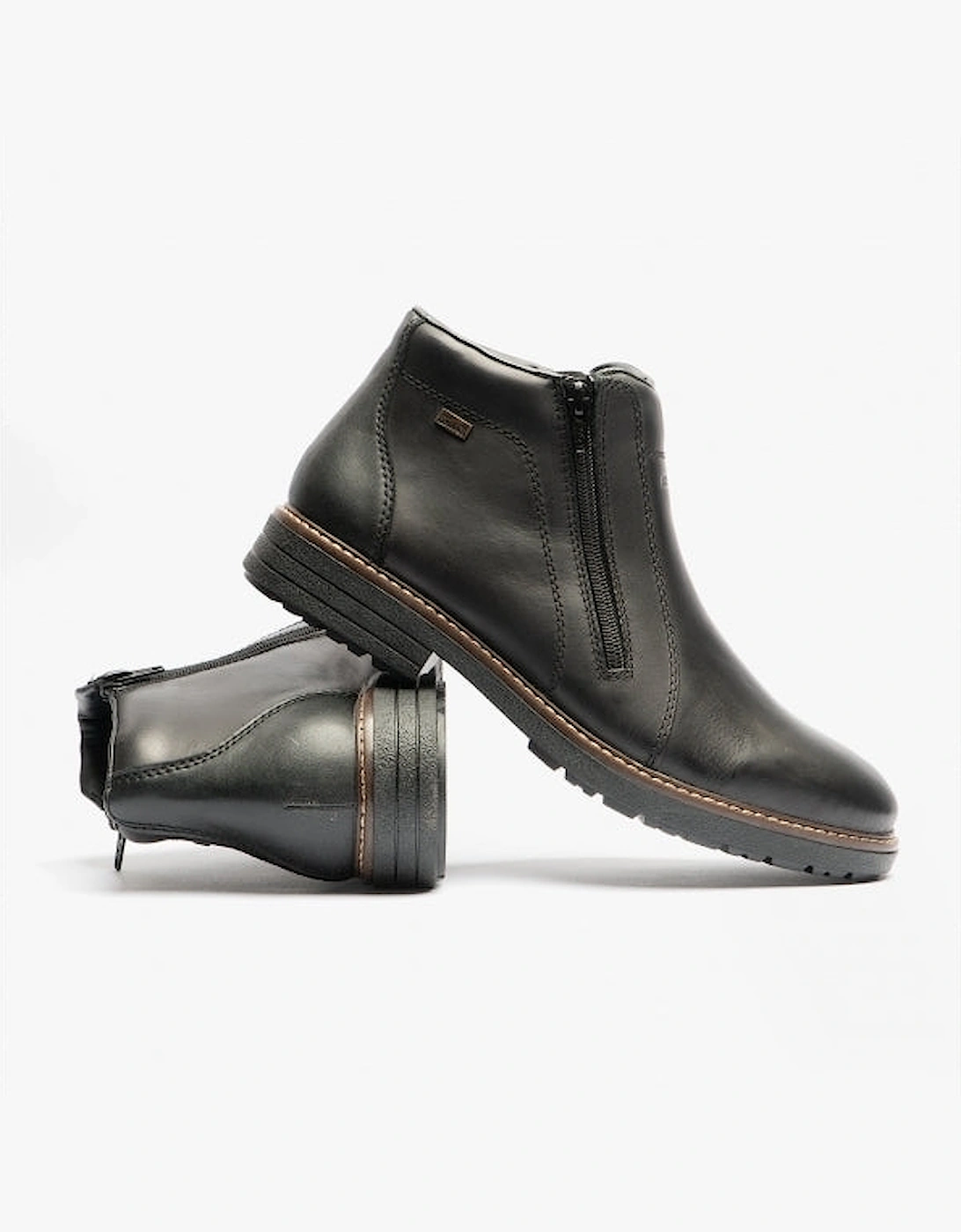 33160-00 Mens Double Zip Boots Black