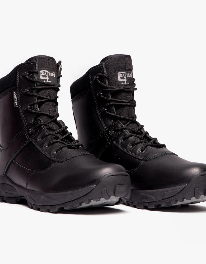 AMBUSH Unisex Waterproof Leather Work Boots Black