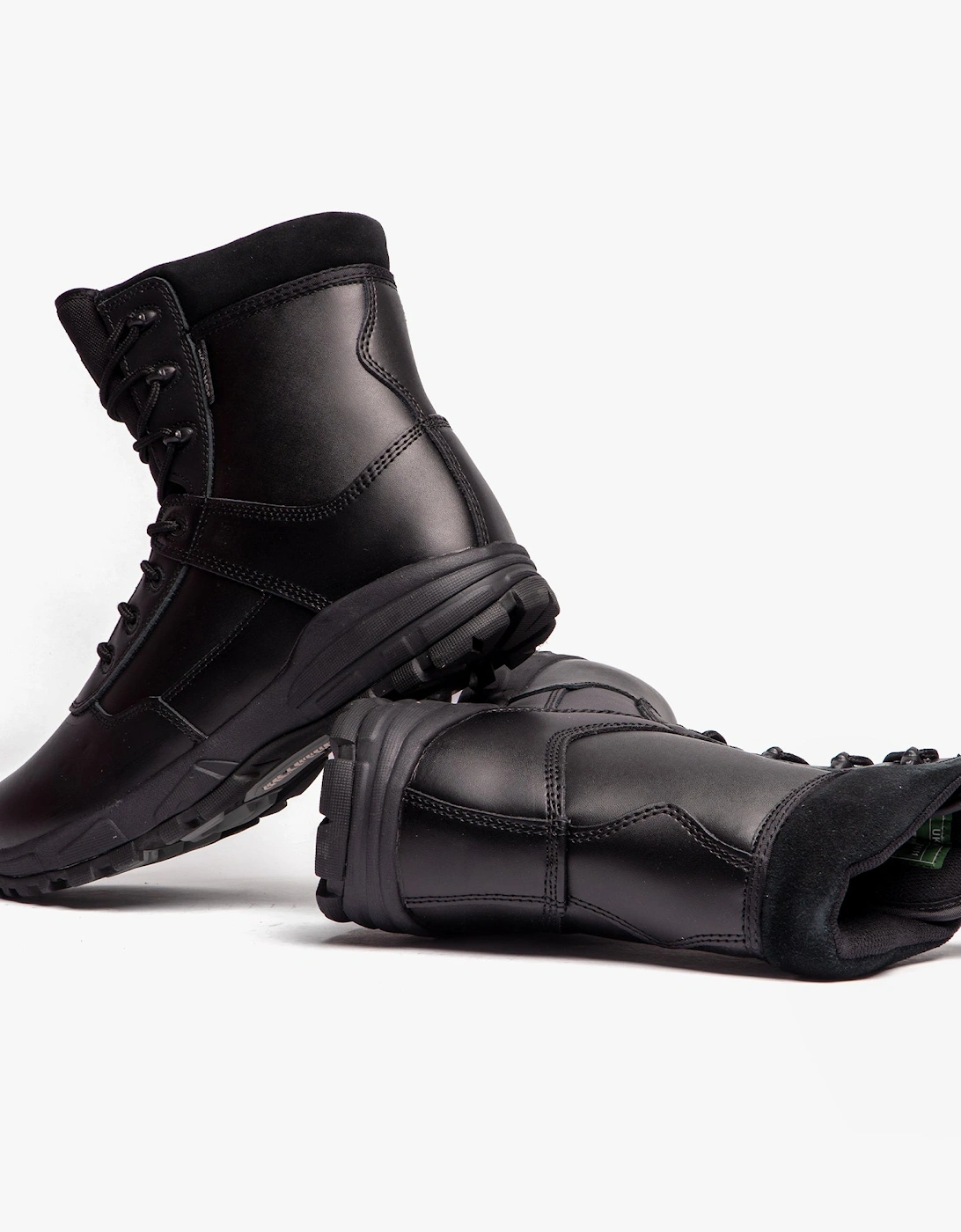 AMBUSH Unisex Waterproof Leather Work Boots Black