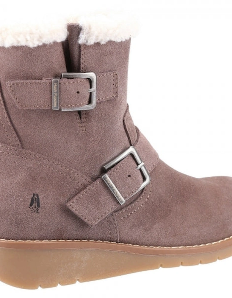 LEXIE Womens Suede Boots Taupe