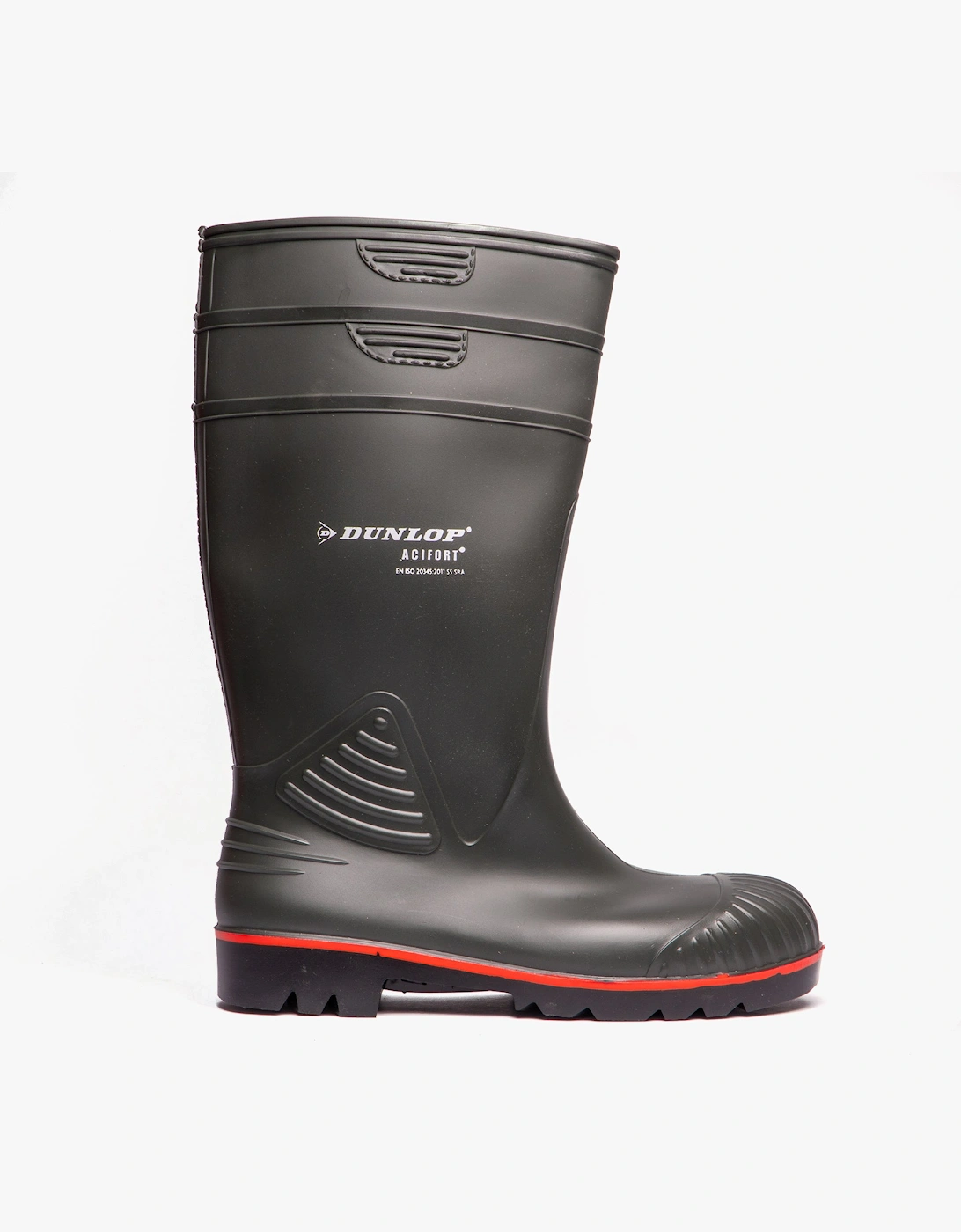 Men's Dunlop ACIFORT Mens Safety Wellington Boots Dark Green - Size: 12