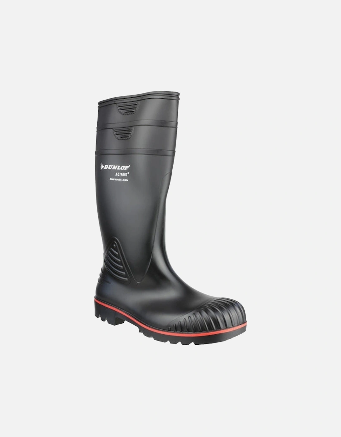 ACIFORT Mens Safety Wellington Boots Black, 3 of 2