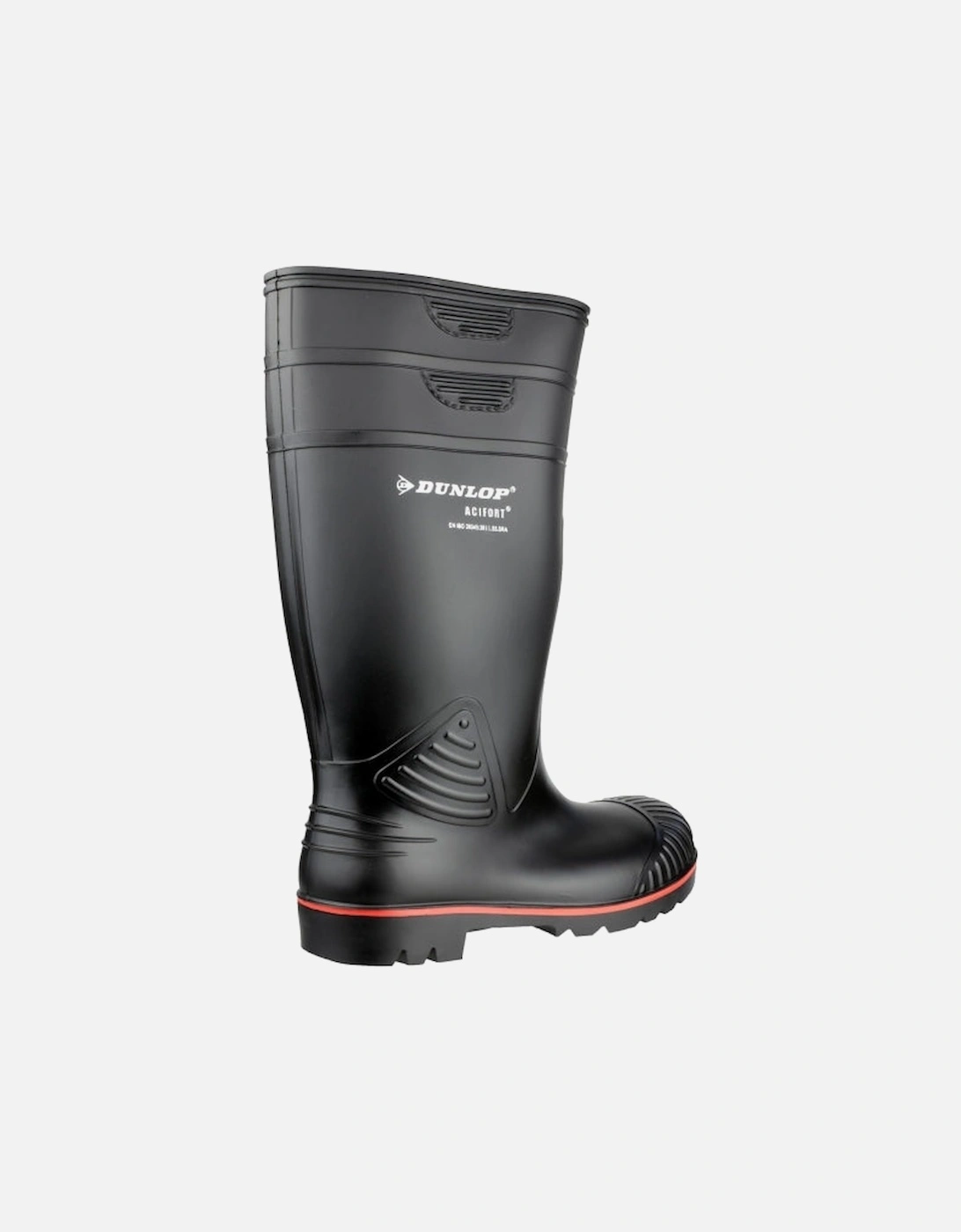 ACIFORT Mens Safety Wellington Boots Black