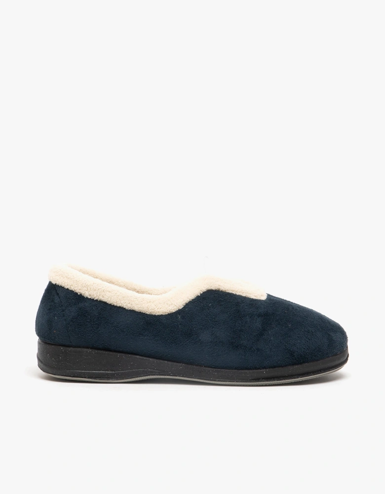 OLIVIA Womens Full Slippers Navy