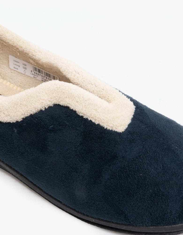 OLIVIA Womens Full Slippers Navy