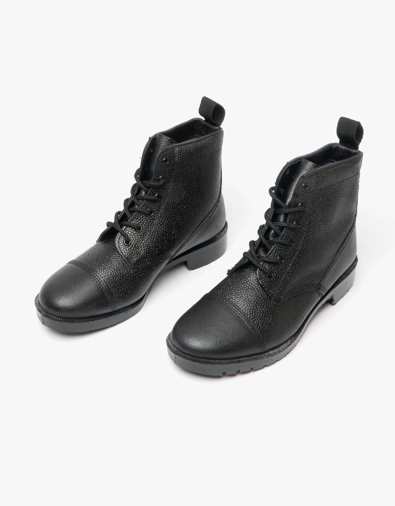 M391A Unisex Grain Leather Work Boots Black